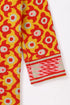 Jacket in printed quilted cotton blend with pockets